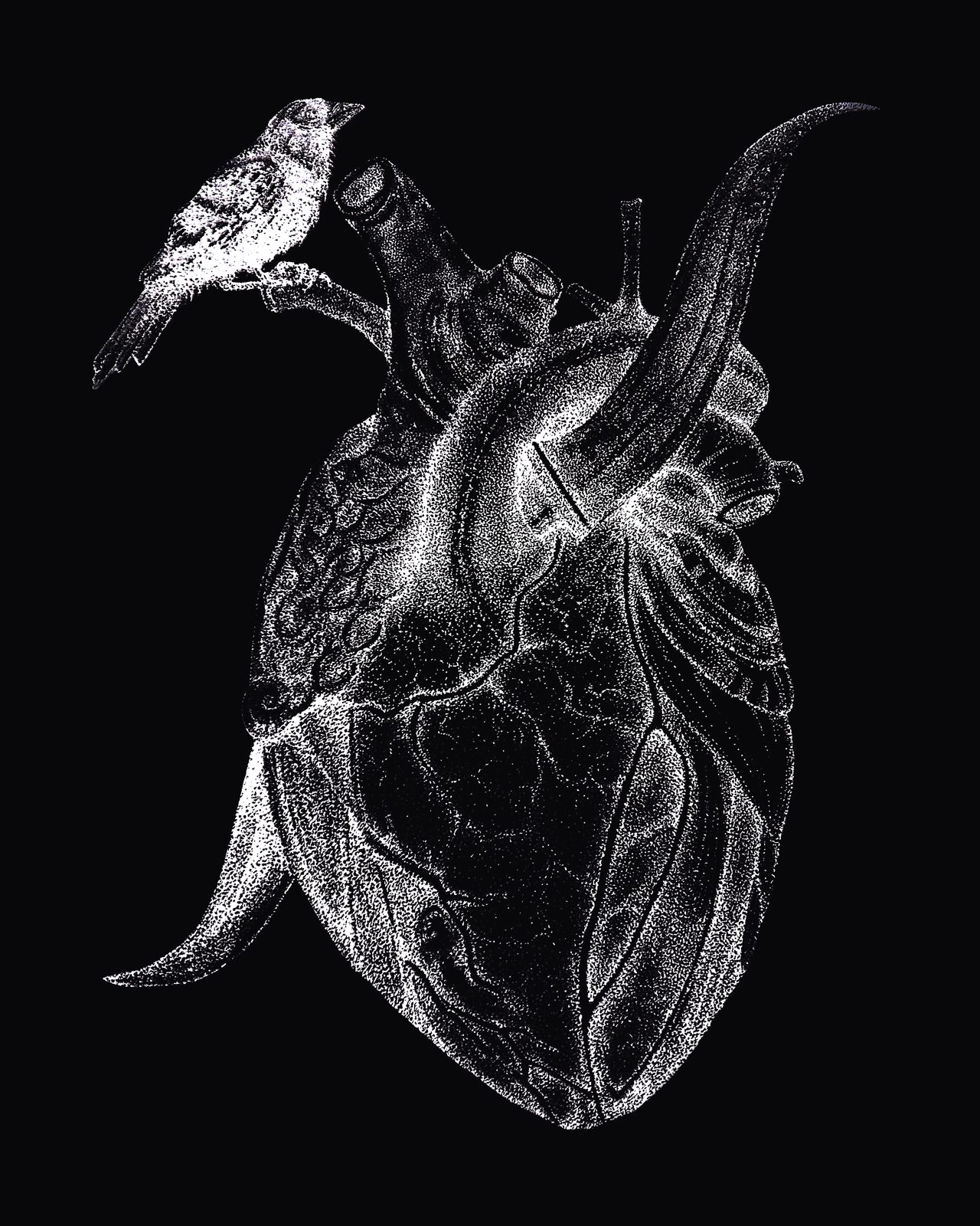 Black and white painting — Alma Doble Filo